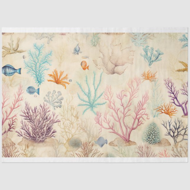 Papier Mousseline Design Sea Series 6 (Recto)