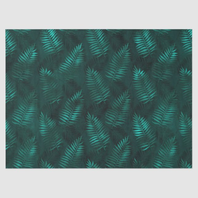 Papier Mousseline Design turquoise et Gold Leopard Series 12 (Recto)