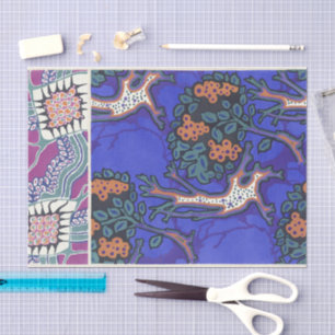 Papier Mousseline Designs floraux vintages   Émile-Allain Séguy