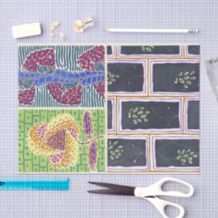 Papier Mousseline Designs floraux vintages   Émile-Allain Séguy
