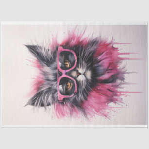 Papier Mousseline Desiree Purple Chat