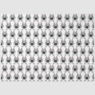 Papier Mousseline Dessin allemand Shepherd Silver et noir Peeking