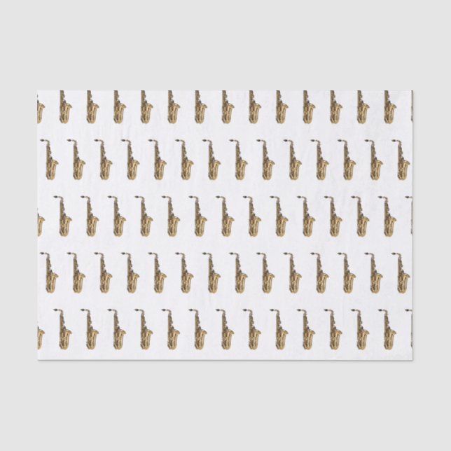 Papier Mousseline dessin animé saxophone (Recto)