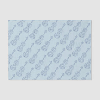 Papier Mousseline Dessin au trait bleu violon