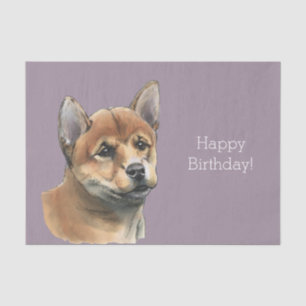 Papier Mousseline Dessin de chiot de Shiba Inu