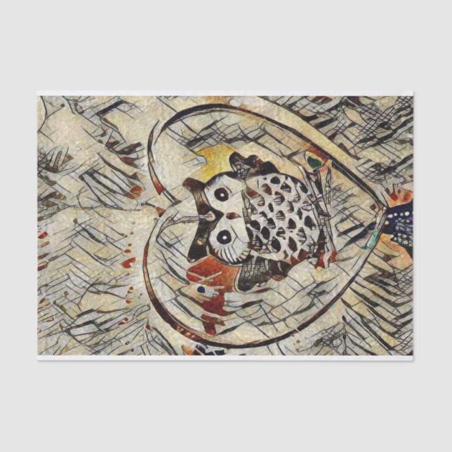 Papier Mousseline Dessin de hibou (Recto)