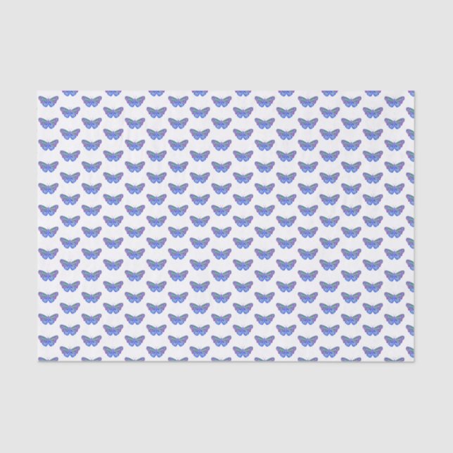 Papier Mousseline Dessin de papillon violet (Recto)