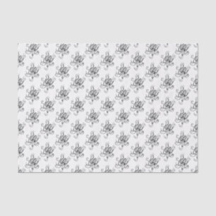 Papier Mousseline Dessin de pieuvre stylisé vintage #1