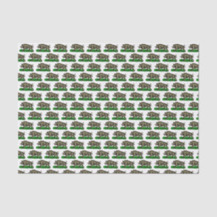Papier Mousseline Dessin de sanglier vintage en noir et blanc #3C