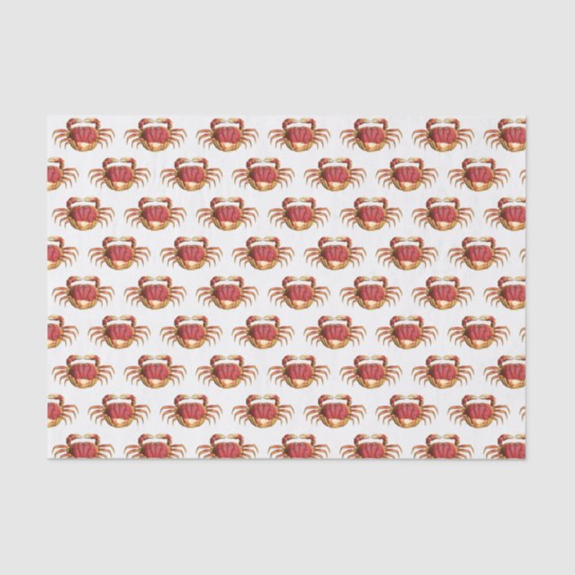 Papier Mousseline Dessin du Crabe Rouge #2 (Recto)