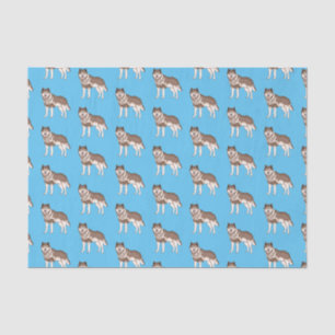 Papier Mousseline dessin humoristique sibérien husky
