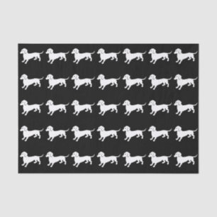 Papier Mousseline Dessin mignon de basset allemand