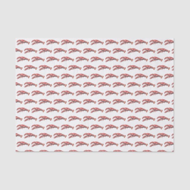 Papier Mousseline Dessin Vintage Red Lobster #2 (Recto)