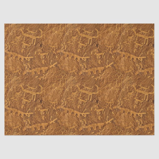 Papier Mousseline Dessins de grotte Tissu ou papier de découpage (Recto)