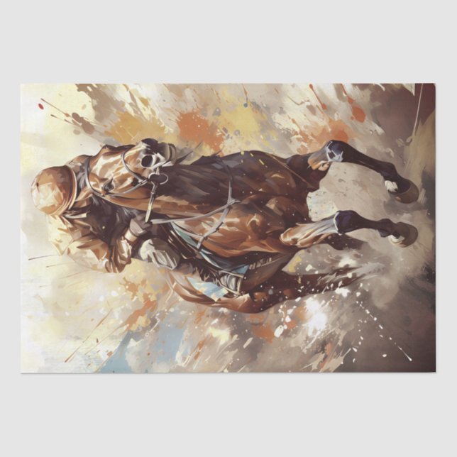 Papier Mousseline Détermination du Jockey du cheval de course (Recto)