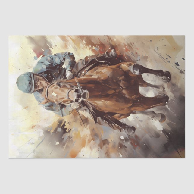 Papier Mousseline Détermination du Jockey du cheval de course (Recto)