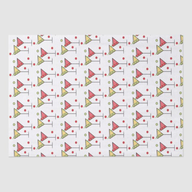 Papier Mousseline Deux cocktails - Papier Tissu (Recto)