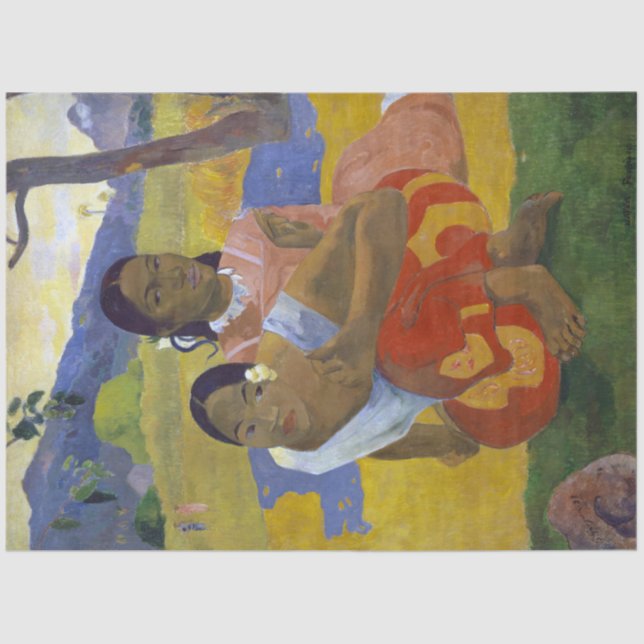 Papier Mousseline Deux femmes tahitiennes, Gauguin (Recto)