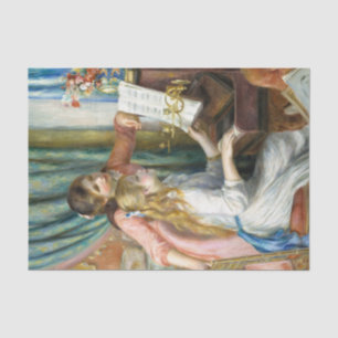 Papier Mousseline Deux jeunes filles au piano par Auguste Renoir Art