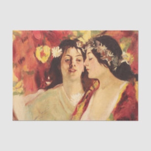 Papier Mousseline Deux muses du printemps (par Stefan Luchian)
