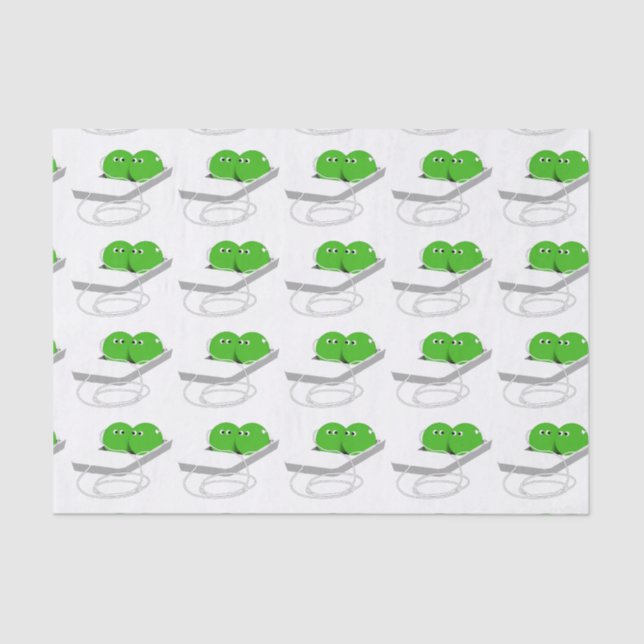 Papier Mousseline Deux Pois Dans Un Pois (Recto)