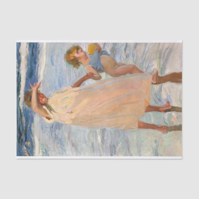 Papier Mousseline Deux soeurs, Valence par Joaquin Sorolla (Recto)