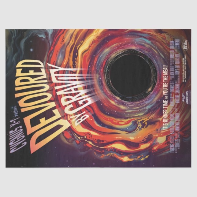 Papier Mousseline Dévasté Par Gravité Halloween Trou Horreur Noir (Recto)