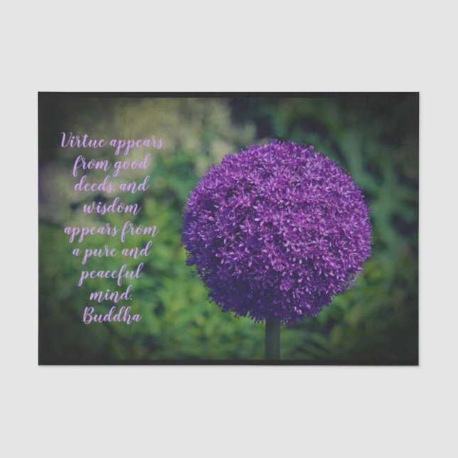 Papier Mousseline Devis de motivation parfait violet Allium Allium (Recto)