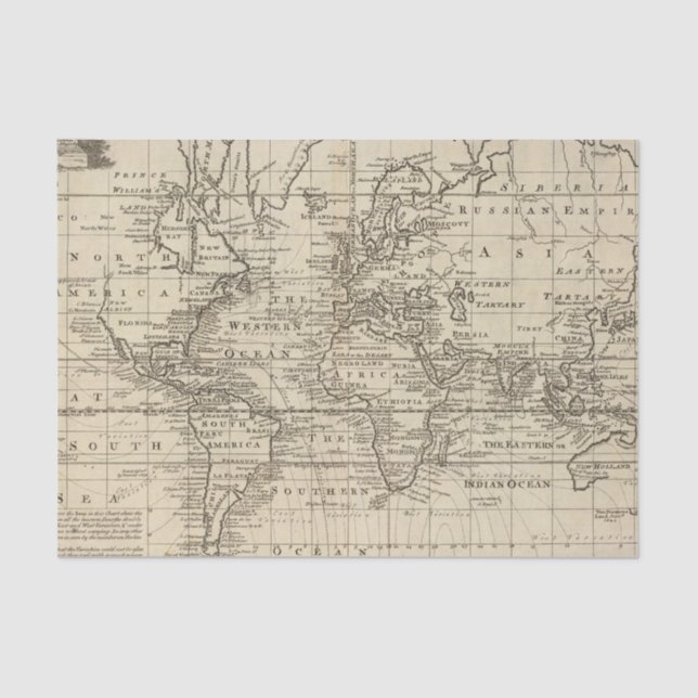 Papier Mousseline Diagramme du monde (Recto)