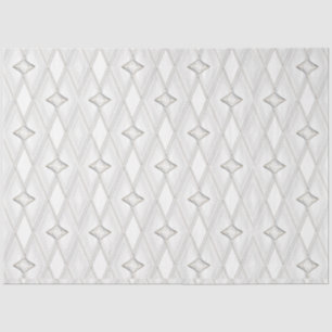 Papier Mousseline Diamant blanc Motif Abstrait Classy géométrique