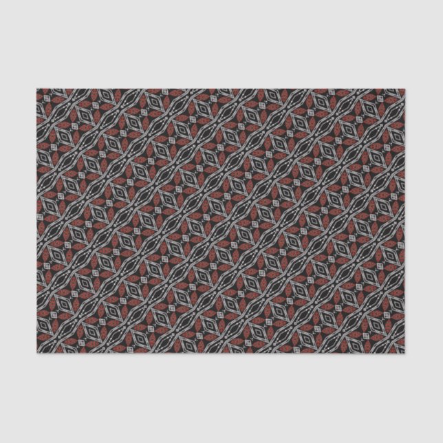 Papier Mousseline Diamant tribal (Recto)