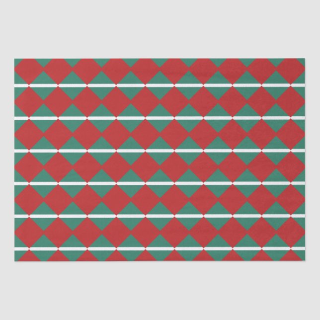 Papier Mousseline Diamants de Noël gras (Recto)