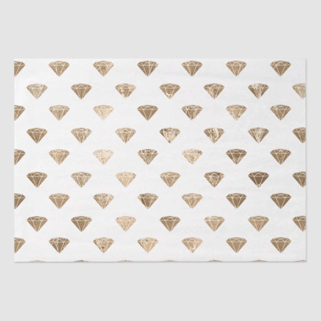 Papier Mousseline Diamants de verre d'or (Recto)