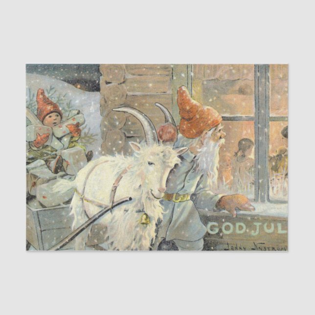 Papier Mousseline Dieu Jul Joyeux Noël ! par Julie Nystrom (Recto)