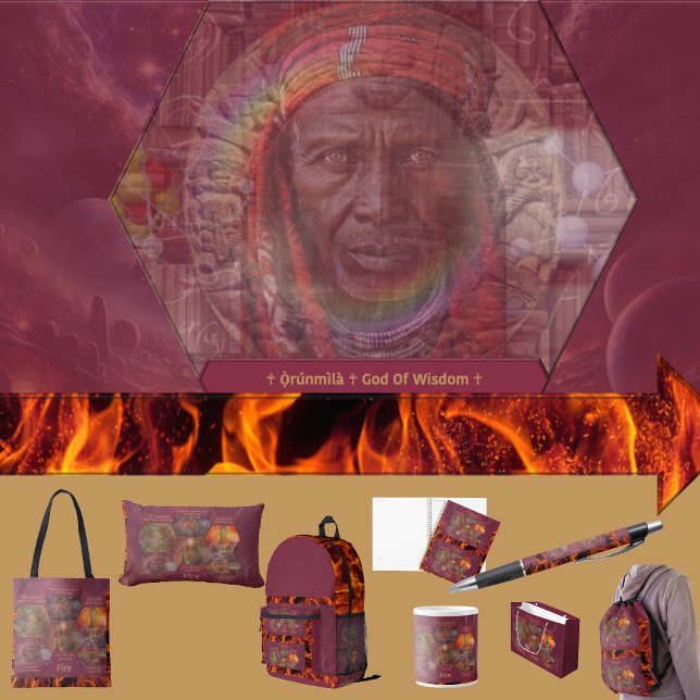 Papier Mousseline Dieux et Déesses du Feu (Get the full “Gods + Goddesses Of Fire” collection at: https://bit.ly/OurAncestorsZazzle)