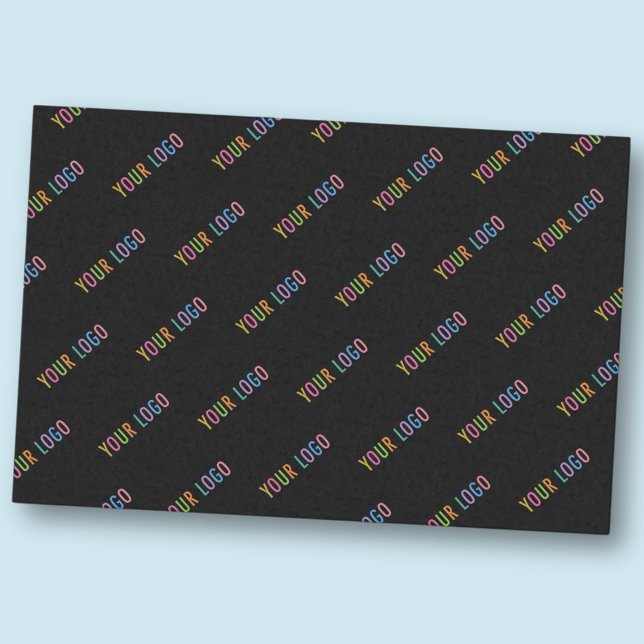 Papier Mousseline Digiwrap Black Tissue Paper Custom Company Logo (MISOOK Black Tissue Paper with Logo)
