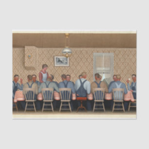 Papier Mousseline Dîner pour Threshers par Grant Wood