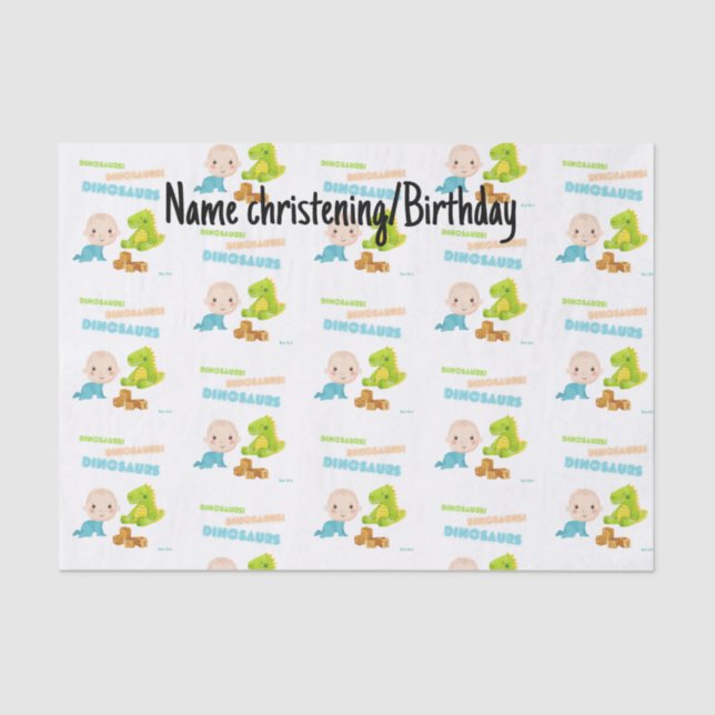 Papier Mousseline Dinosaur bébé (Recto)