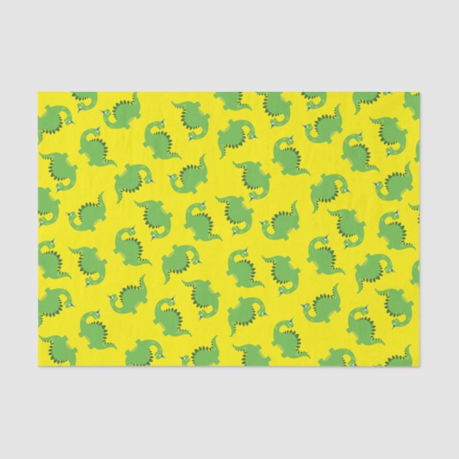 Papier Mousseline Dinosaur Cute 1er Anniversaire Tissu Paper (Recto)