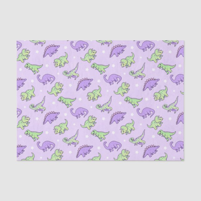 Papier Mousseline Dinosaures (Recto)