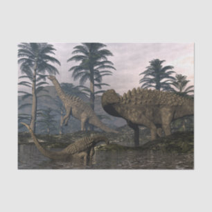 Papier Mousseline Dinosaures d'Ampelosaurus