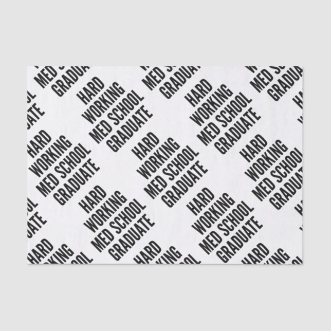 Papier Mousseline Diplômé de l'école de médecine de travail difficil (Recto)