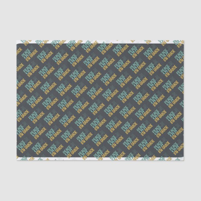 Papier Mousseline Diplôme d'études de la 8e année de l'école Peace O (Recto)