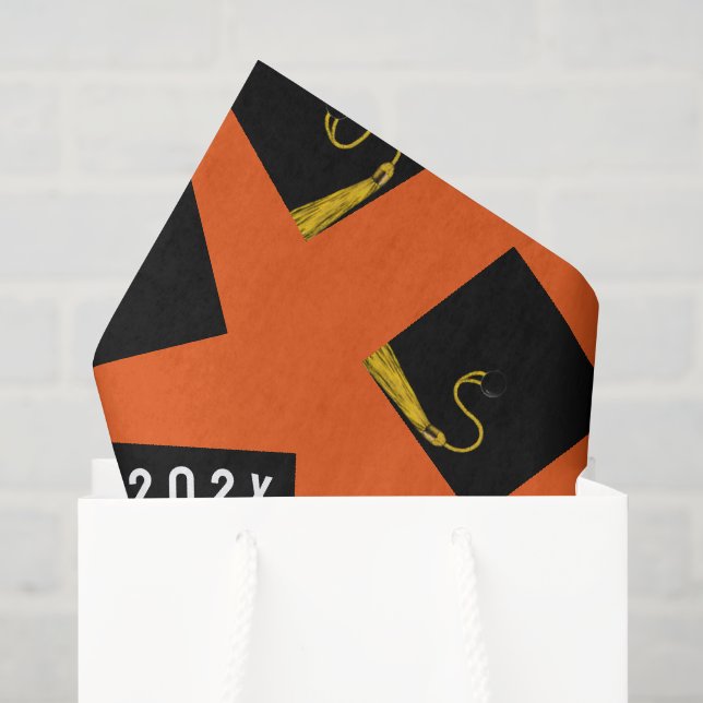 Papier Mousseline Diplôme Orange (Sac cadeau)