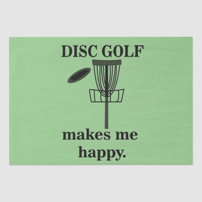 Papier Mousseline Disc Golf Me Rend Heureux Disc Golf (Recto)