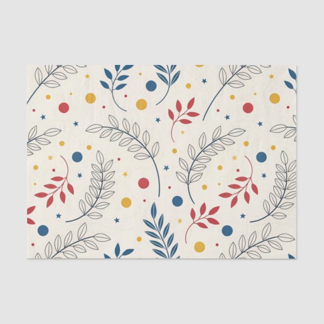 Papier Mousseline Diseño floral (Recto)