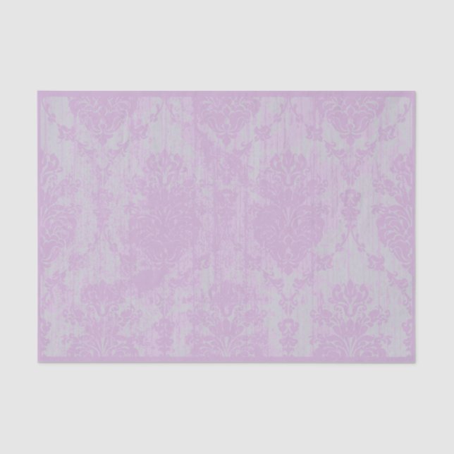 Papier Mousseline Distress Rose Grunge Damask (Recto)