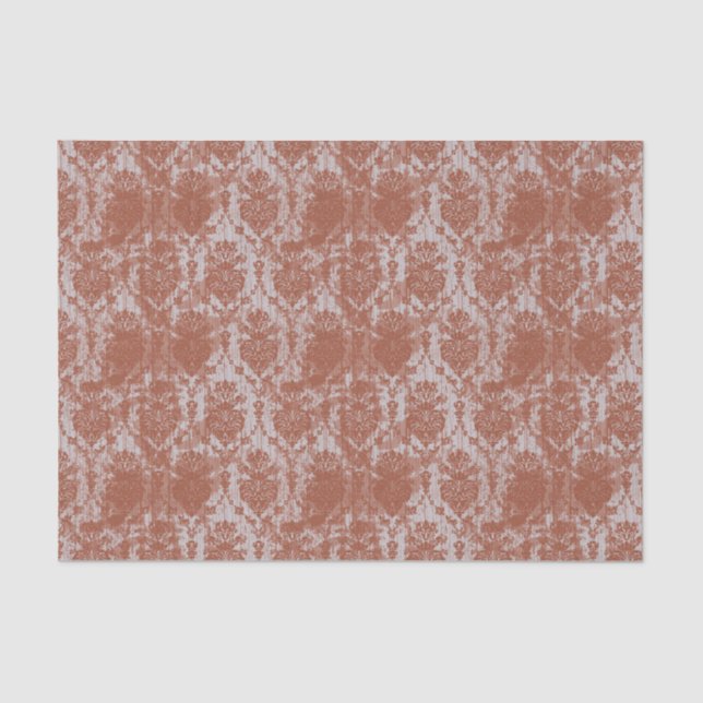 Papier Mousseline Distressed Burange Grunge Damask (Recto)