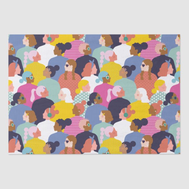 Papier Mousseline Diversité des femmes - Femmes de diverses races (Recto)