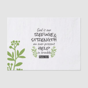 Papier Mousseline Divine Refuge - Psaume 46:1 pour le Confort Spirit